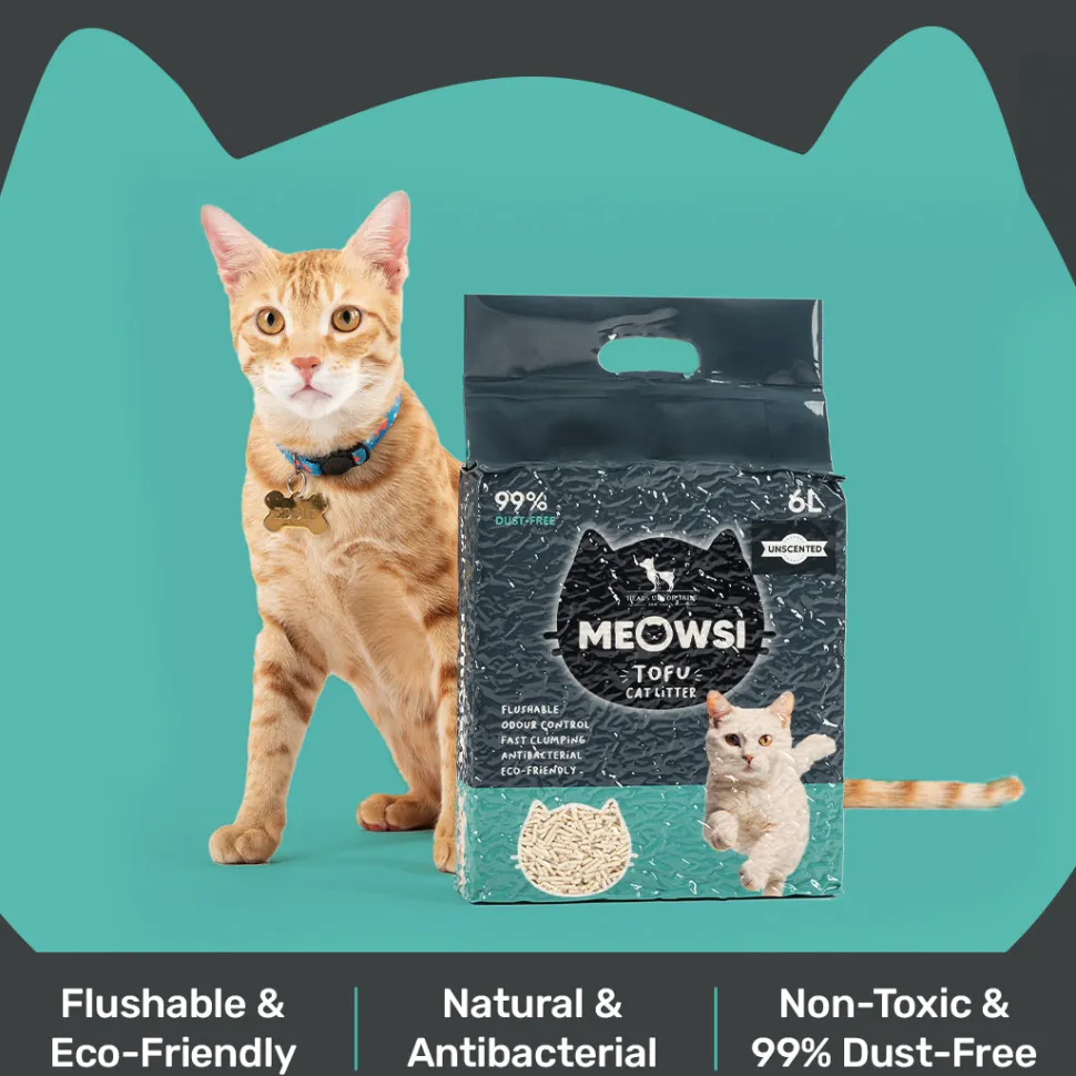 Meowsi by HUFT Tofu Cat Litter Unscented 6L
