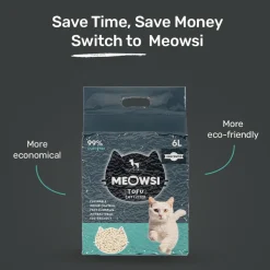 Meowsi by HUFT Tofu Cat Litter Unscented 6L