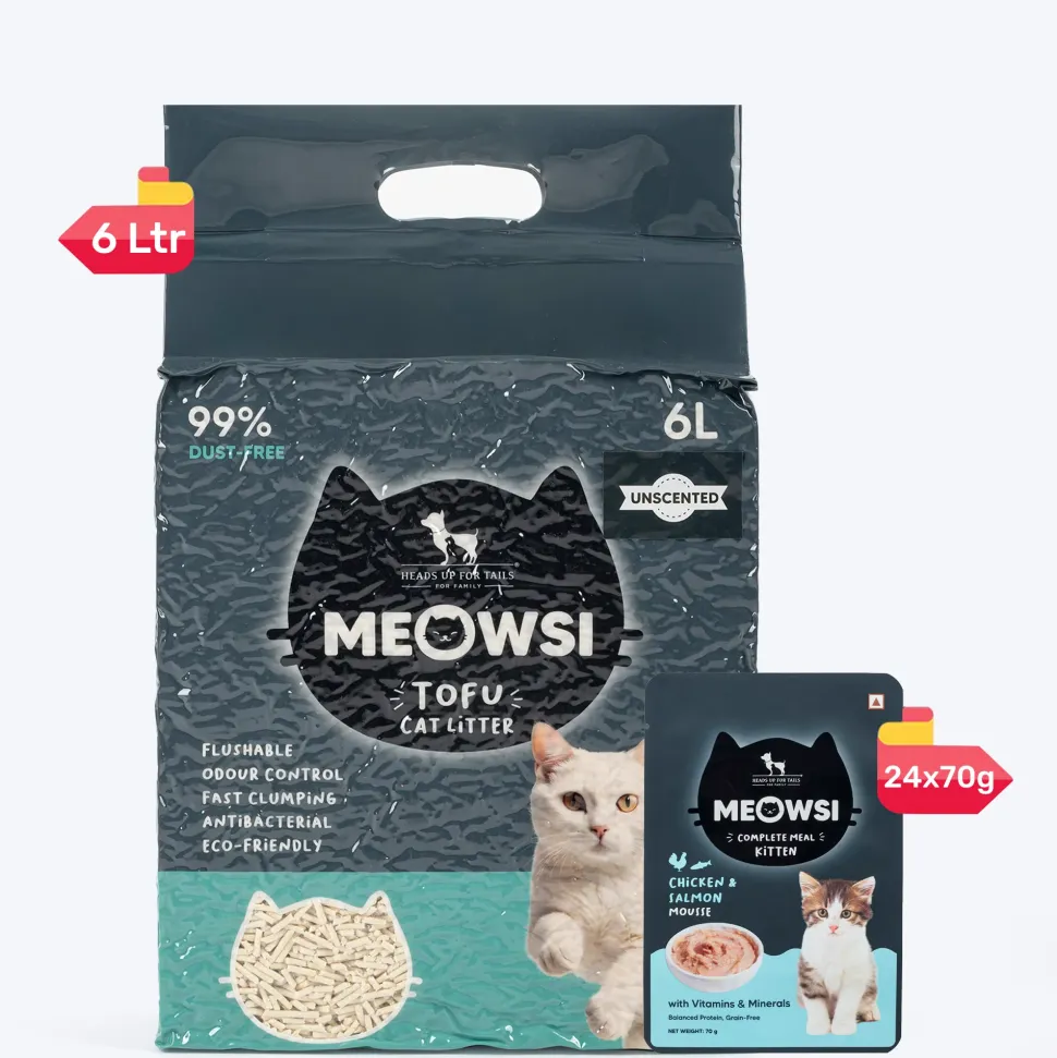 Meowsi Chicken & Salmon Mousse Wet Food for Kittens 70g