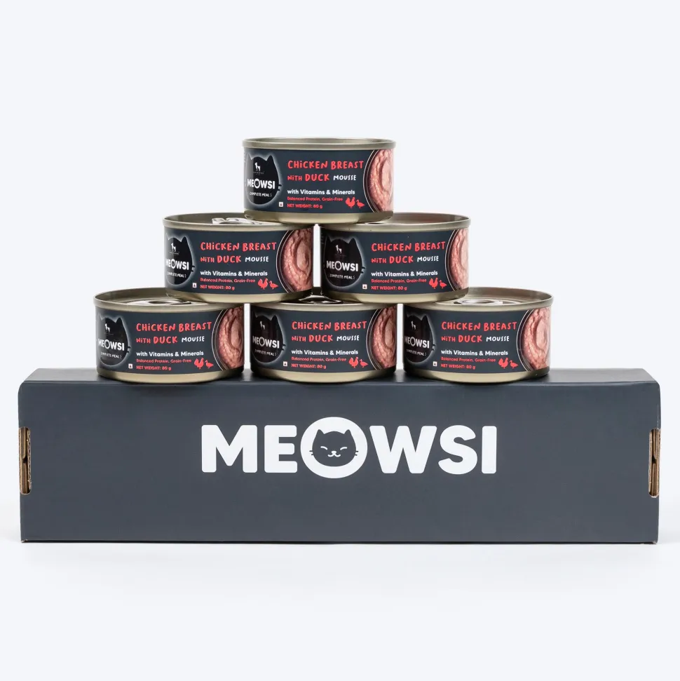 Meowsi Chicken Breast & Duck Mousse Canned Wet Cat Food 80g