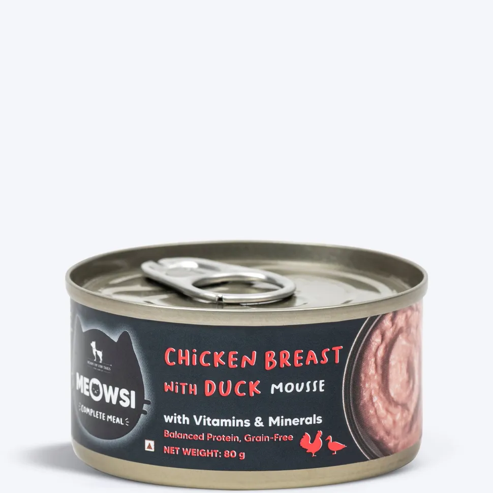 Meowsi Chicken Breast & Duck Mousse Canned Wet Cat Food 80g