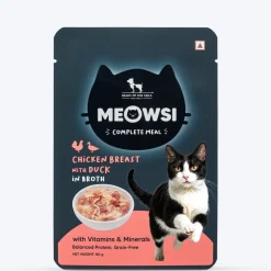 Meowsi Chicken Breast & Duck in Broth Wet Cat Food 80g