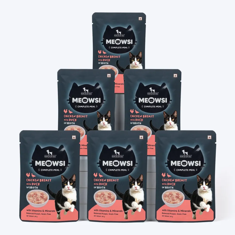 Meowsi Chicken Breast & Duck in Broth Wet Cat Food 80g