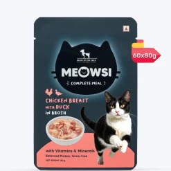 Meowsi Chicken Breast & Duck in Broth Wet Cat Food 80g