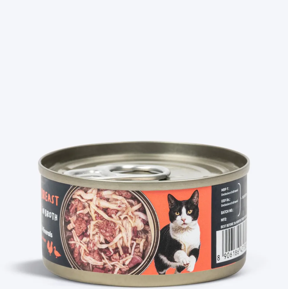 Meowsi Chicken Breast & Duck in Broth Canned Cat Food 80g