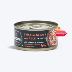 Meowsi Chicken Breast & Duck in Broth Canned Cat Food 80g