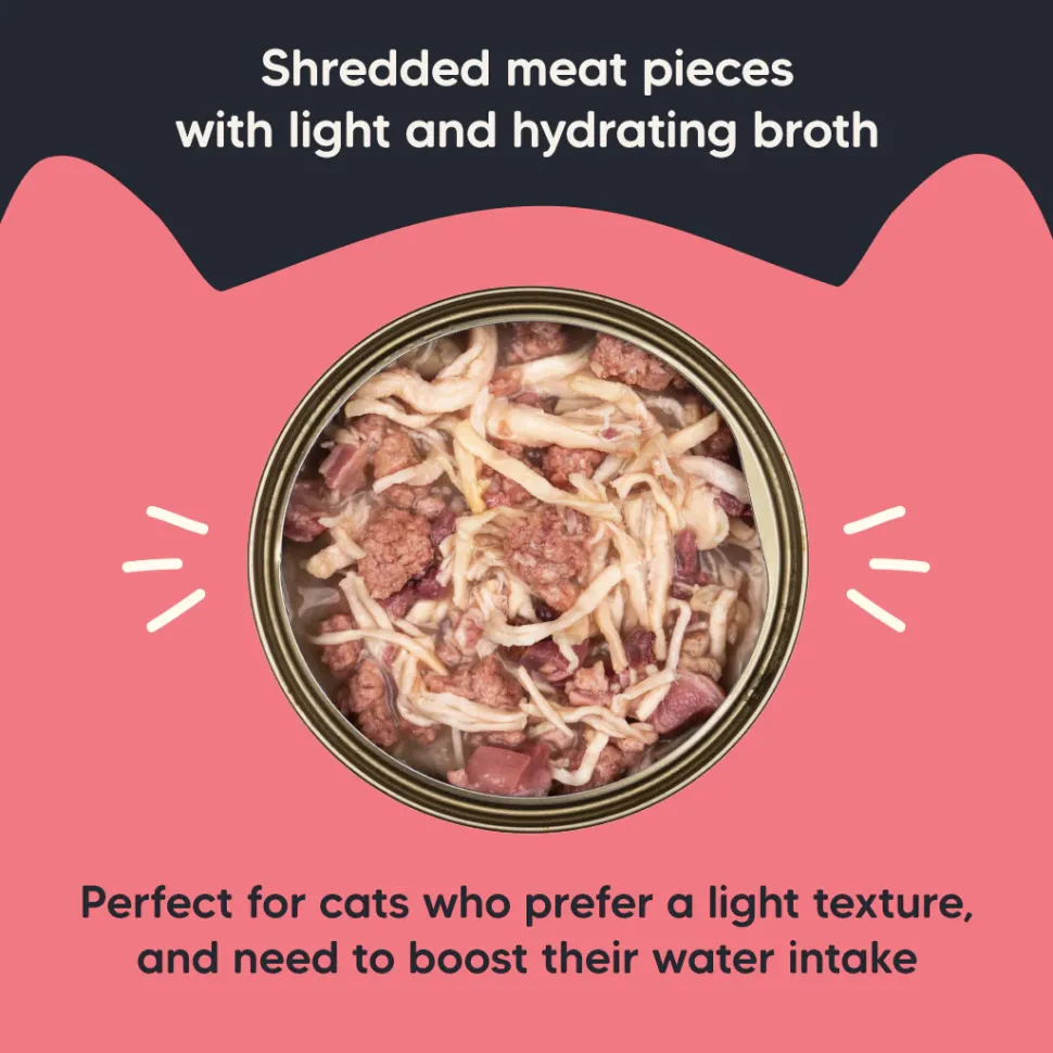 Meowsi Chicken Breast & Duck in Broth Canned Cat Food 80g