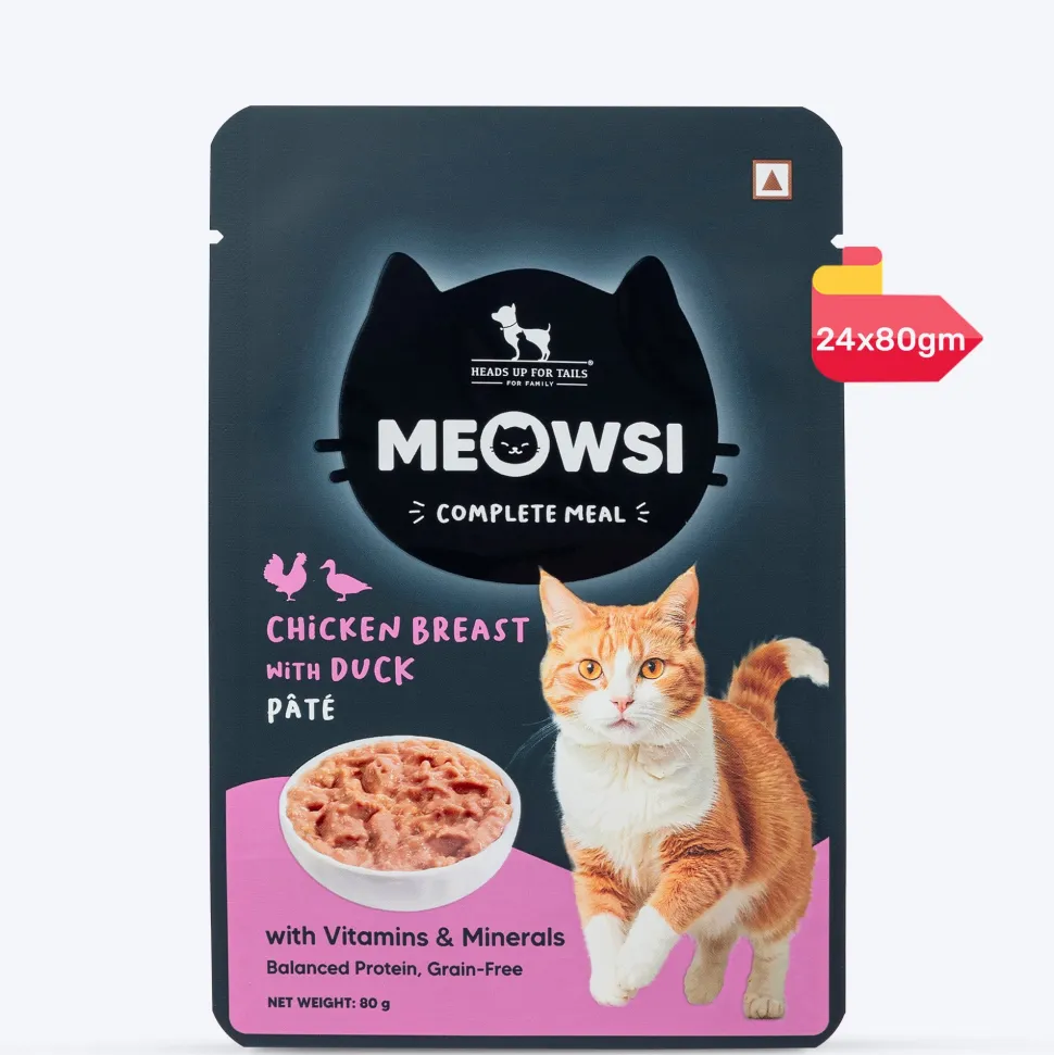 Meowsi Chicken Breast & Duck Pate Wet Cat Food 80g