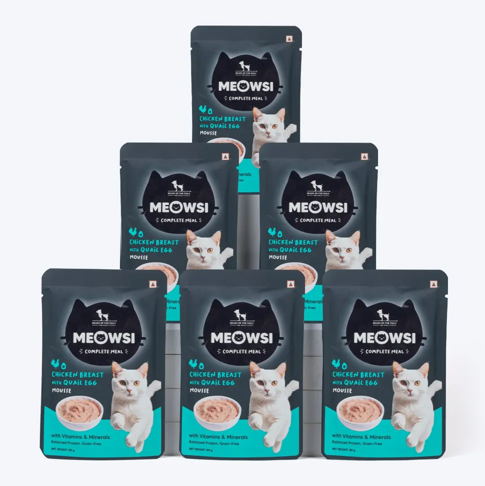 Meowsi Chicken Breast & Quail Egg Mousse Wet Cat Food 80g
