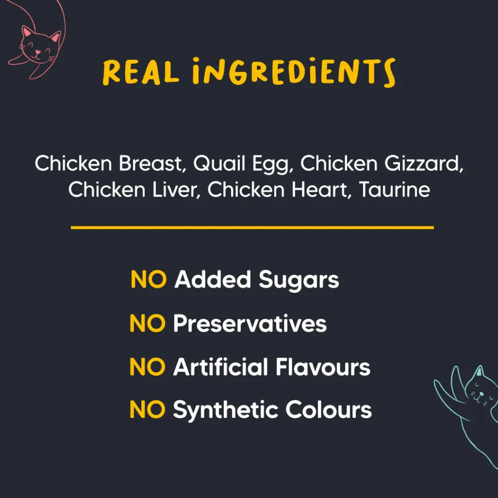 Meowsi Chicken Breast & Quail Egg in Broth Cat Food 80g