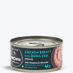 Meowsi Chicken Breast & Quail Egg Mousse Canned Cat Food 80g
