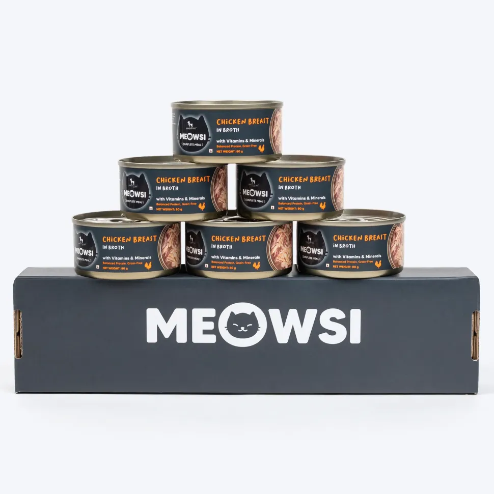 Meowsi Chicken Breast in Broth Wet Cat Food Can 80g