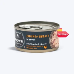 Meowsi Chicken Breast in Broth Wet Cat Food Can 80g