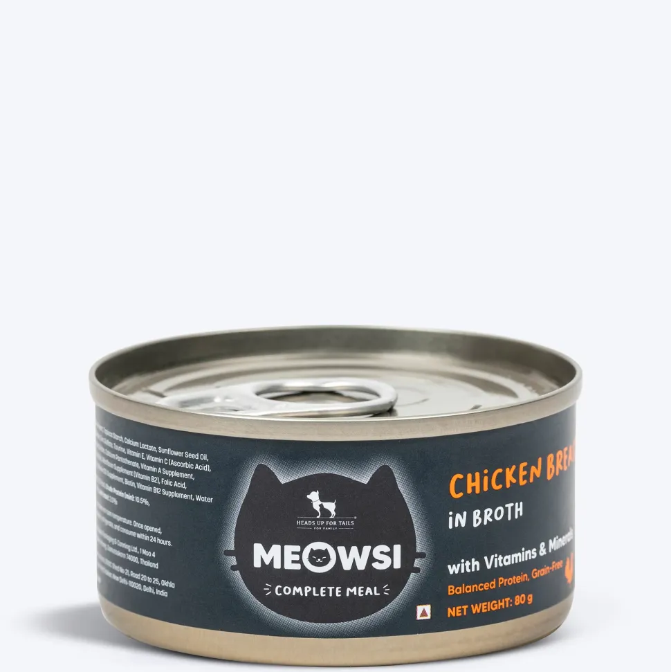 Meowsi Chicken Breast in Broth Wet Cat Food Can 80g