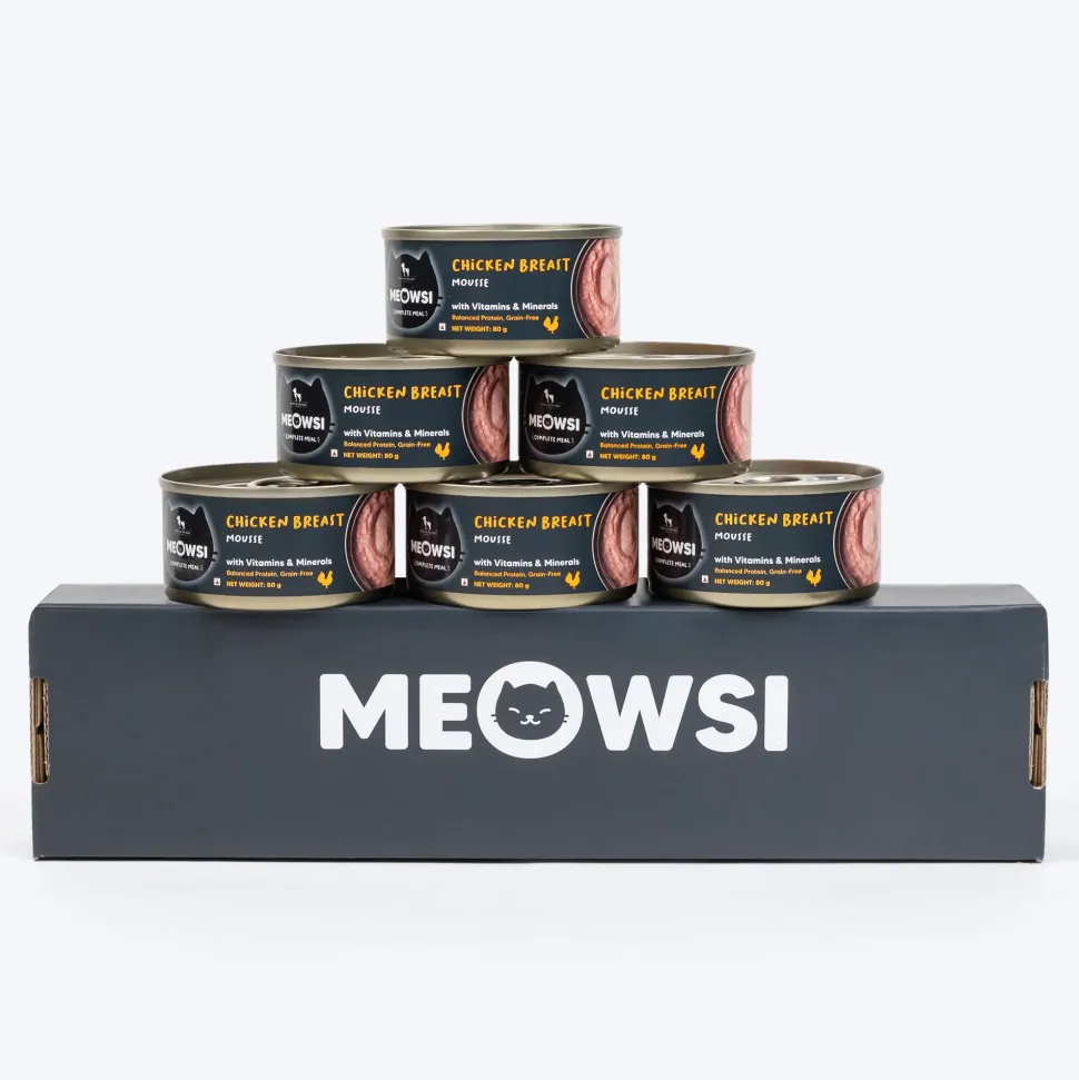 Meowsi Chicken Breast Mousse Wet Cat Food Can 80g