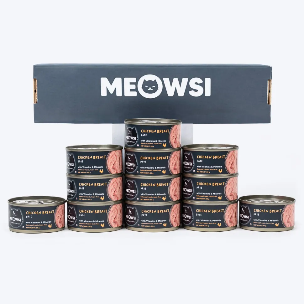Meowsi Chicken Breast Pate Wet Cat Food Grain-Free 80g