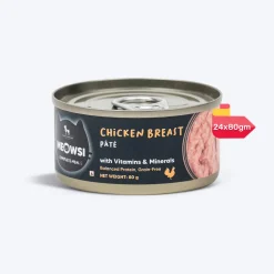 Meowsi Chicken Breast Pate Wet Cat Food Grain-Free 80g