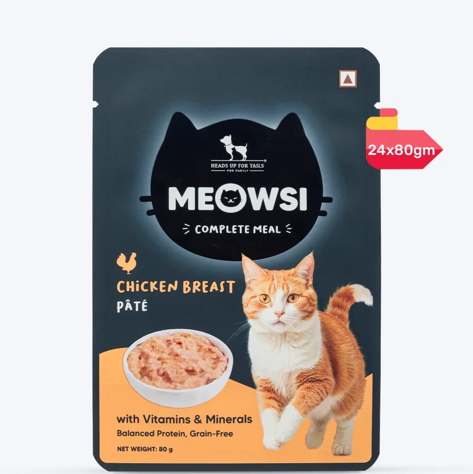 Meowsi Chicken Breast Pate Wet Cat Food Grain-Free 80g