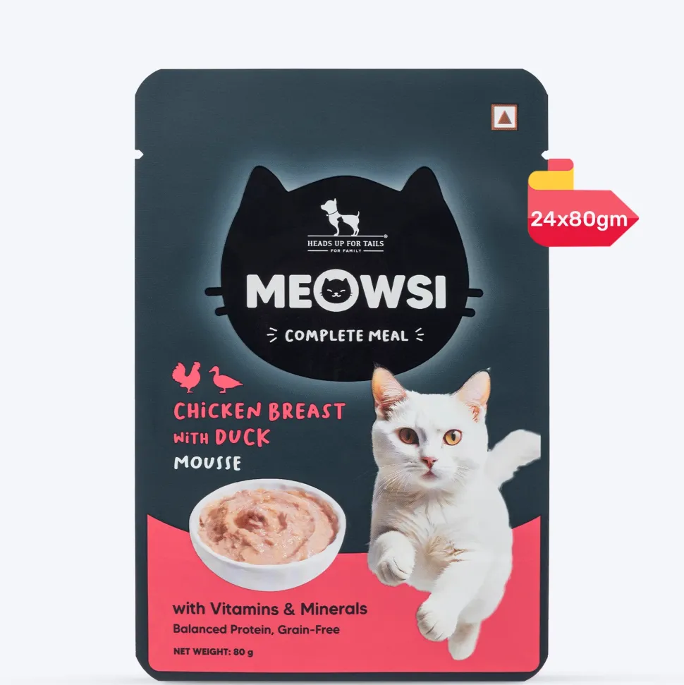 Meowsi Chicken Breast with Duck Mousse Wet Cat Food 80g