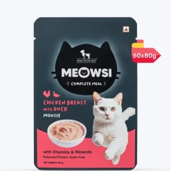 Meowsi Chicken Breast with Duck Mousse Wet Cat Food 80g