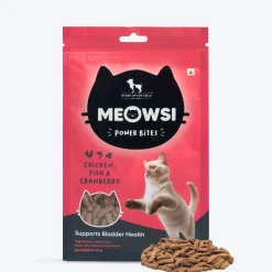 Meowsi Chicken, Fish & Cranberry Power Bites Cat Treats 50g