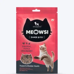 Meowsi Chicken, Fish & Cranberry Power Bites Cat Treats 50g