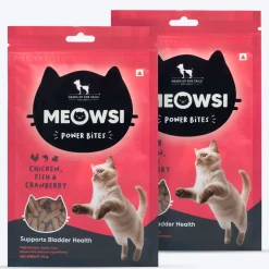 Meowsi Chicken, Fish & Cranberry Power Bites Cat Treats 50g