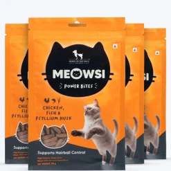 Meowsi Chicken, Fish & Psyllium Husk Power Bites Cat Treats 50g