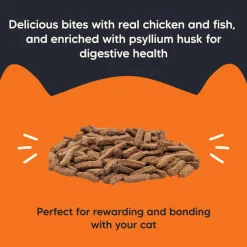 Meowsi Chicken, Fish & Psyllium Husk Power Bites Cat Treats 50g