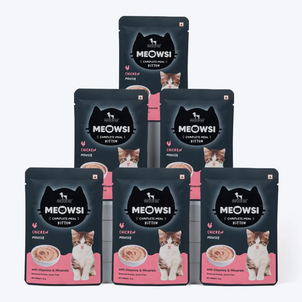 Meowsi Chicken Mousse Wet Food for Kittens 70g