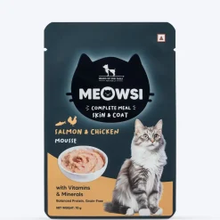 Meowsi Skin & Coat Salmon & Chicken Mousse Wet Cat Food 70g