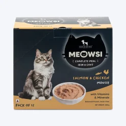 Meowsi Skin & Coat Salmon & Chicken Mousse Wet Cat Food 70g