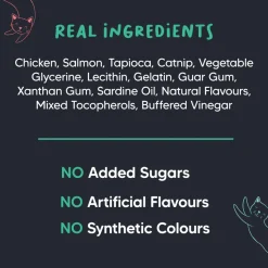 Meowsi Soft Cat Treats Catnip Salmon & Chicken Grain-Free 50g