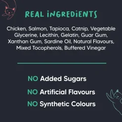 Meowsi Soft Cat Treats Catnip Salmon & Chicken Grain-Free 50g
