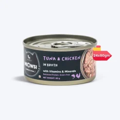 Meowsi Tuna & Chicken in Broth Wet Cat Food Can 80g