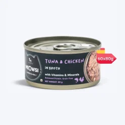 Meowsi Tuna & Chicken in Broth Wet Cat Food Can 80g