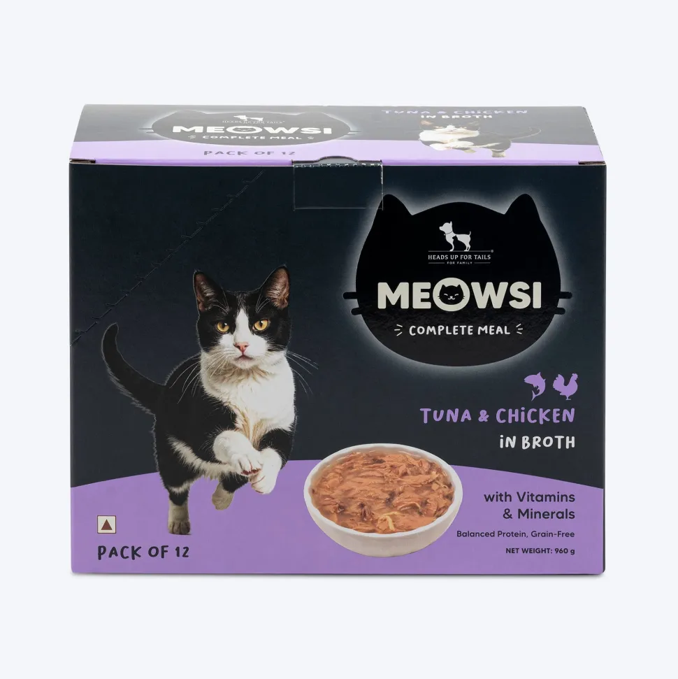 Meowsi Tuna & Chicken in Broth Wet Cat Food Grain-Free 80g