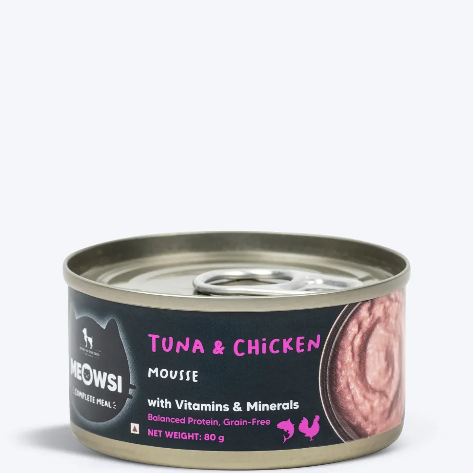 Meowsi Tuna & Chicken Mousse Canned Wet Cat Food 80g