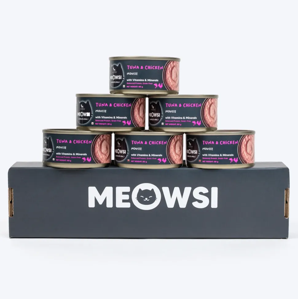 Meowsi Tuna & Chicken Mousse Canned Wet Cat Food 80g