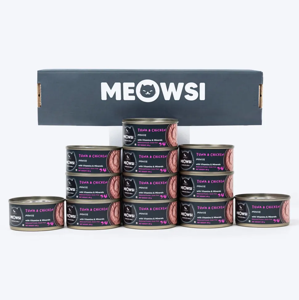 Meowsi Tuna & Chicken Mousse Canned Wet Cat Food 80g