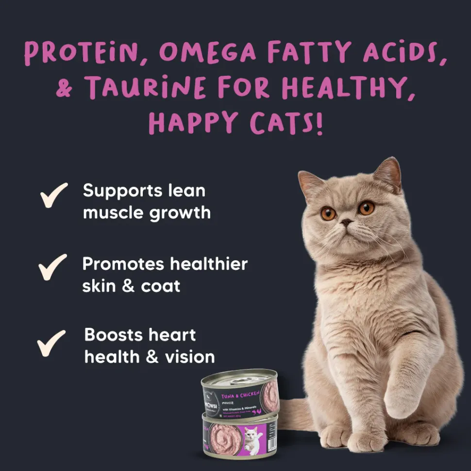 Meowsi Tuna & Chicken Mousse Canned Wet Cat Food 80g