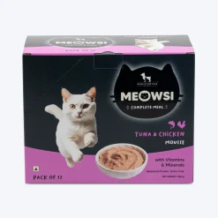 Meowsi Tuna & Chicken Mousse Wet Cat Food Grain-Free 80g