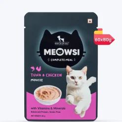 Meowsi Tuna & Chicken Mousse Wet Cat Food Grain-Free 80g