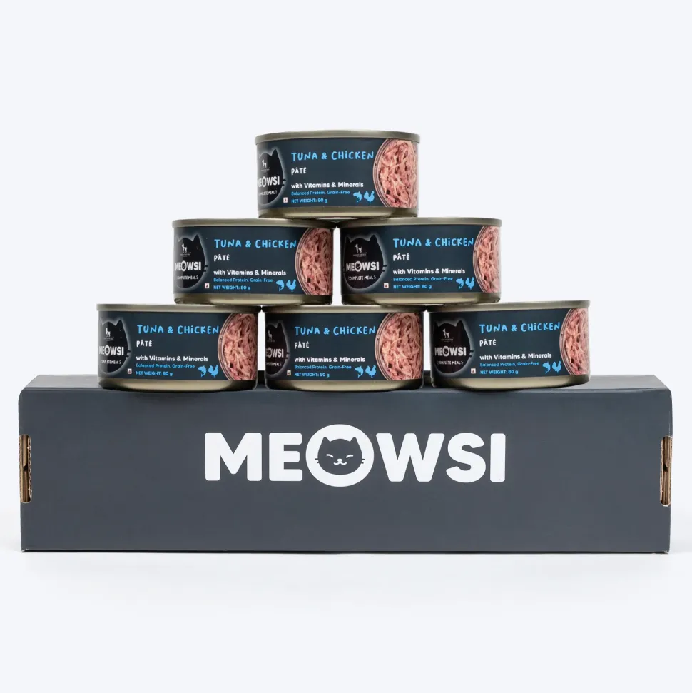 Meowsi Tuna & Chicken Pate Wet Cat Food Can 80g