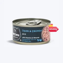 Meowsi Tuna & Chicken Pate Wet Cat Food Can 80g
