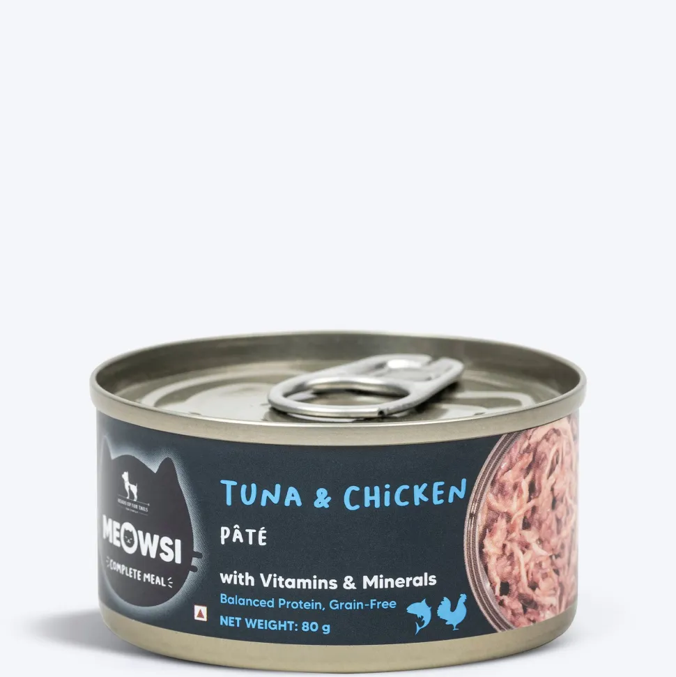 Meowsi Tuna & Chicken Pate Wet Cat Food Can 80g
