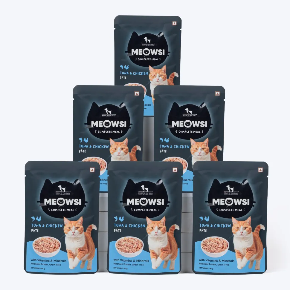 Meowsi Tuna & Chicken Pâté Wet Cat Food Grain-Free 80g