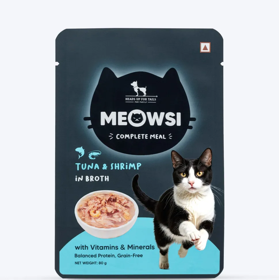 Meowsi Tuna & Shrimp in Broth Wet Cat Food Grain-Free 80g