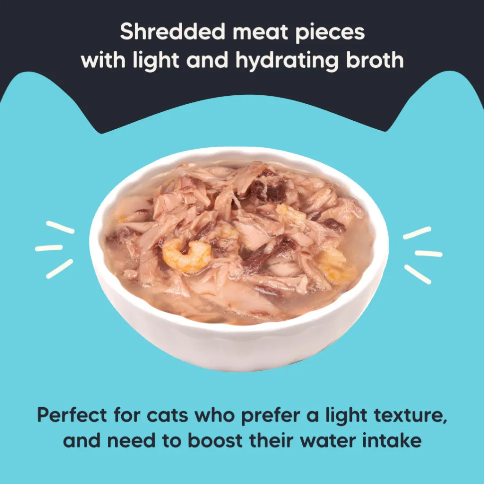 Meowsi Tuna & Shrimp in Broth Wet Cat Food Grain-Free 80g