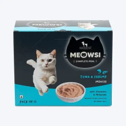 Meowsi Tuna & Shrimp Mousse Wet Cat Food Grain-Free 80g